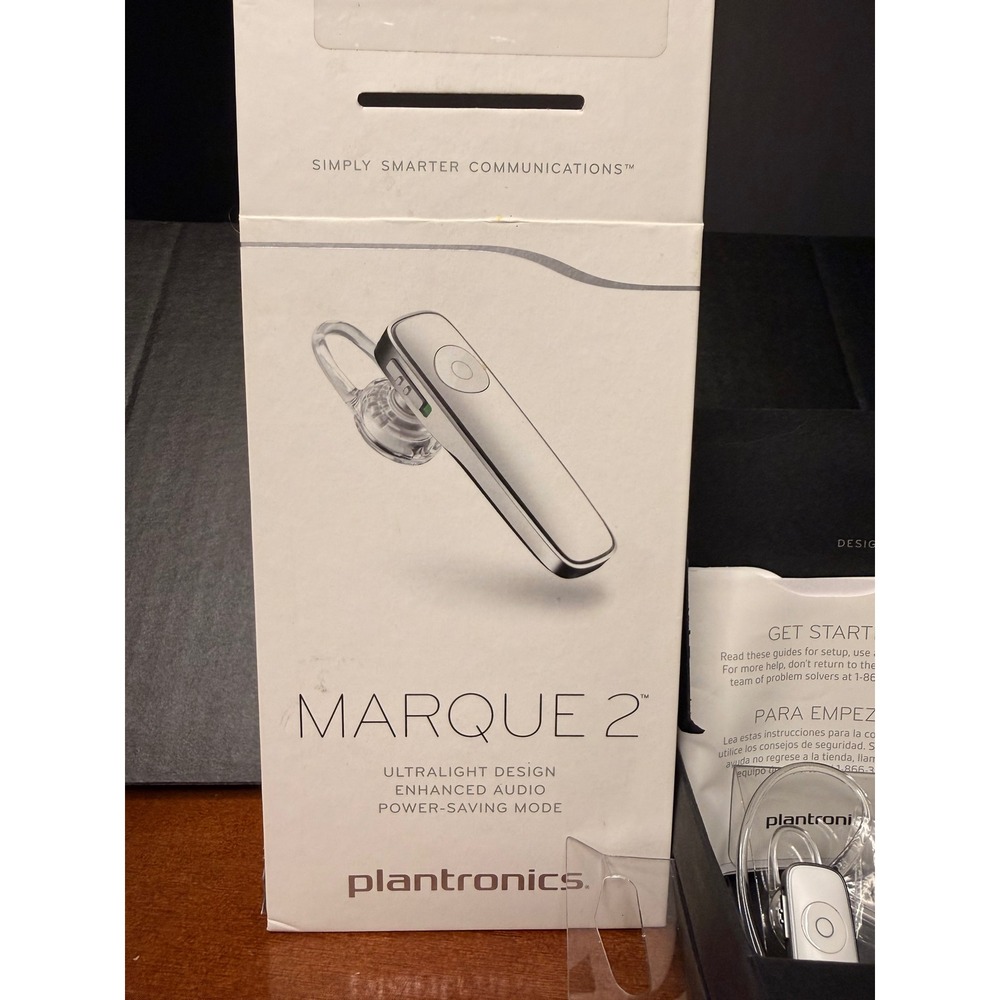 Plantronics Marque 2 M165 Bluetooth Headset White Ultralight Wireless Earbud